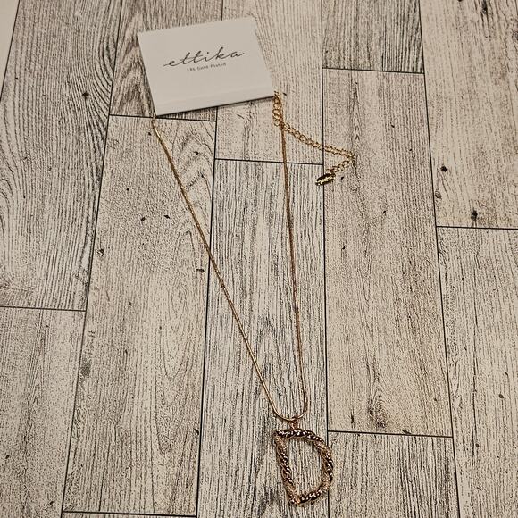 Ettika Women's 18K Gold-plated & Cubic Zirconia Initial D Pendant Necklace - Picture 1 of 6